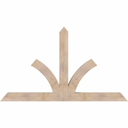 Ekena Millwork Richland Smooth Timber Gable Bracket, Douglas Fir, 84"W x 49"H x 5 1/2"D x 5 1/2"F, 14/12 Pitch GBW084X49X0606RIC00SDF
